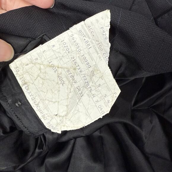 VTG Ermenegildo Zegna Wool Windowpane Double Breasted Suit Jacket Blazer 40R - Picture 7 of 12